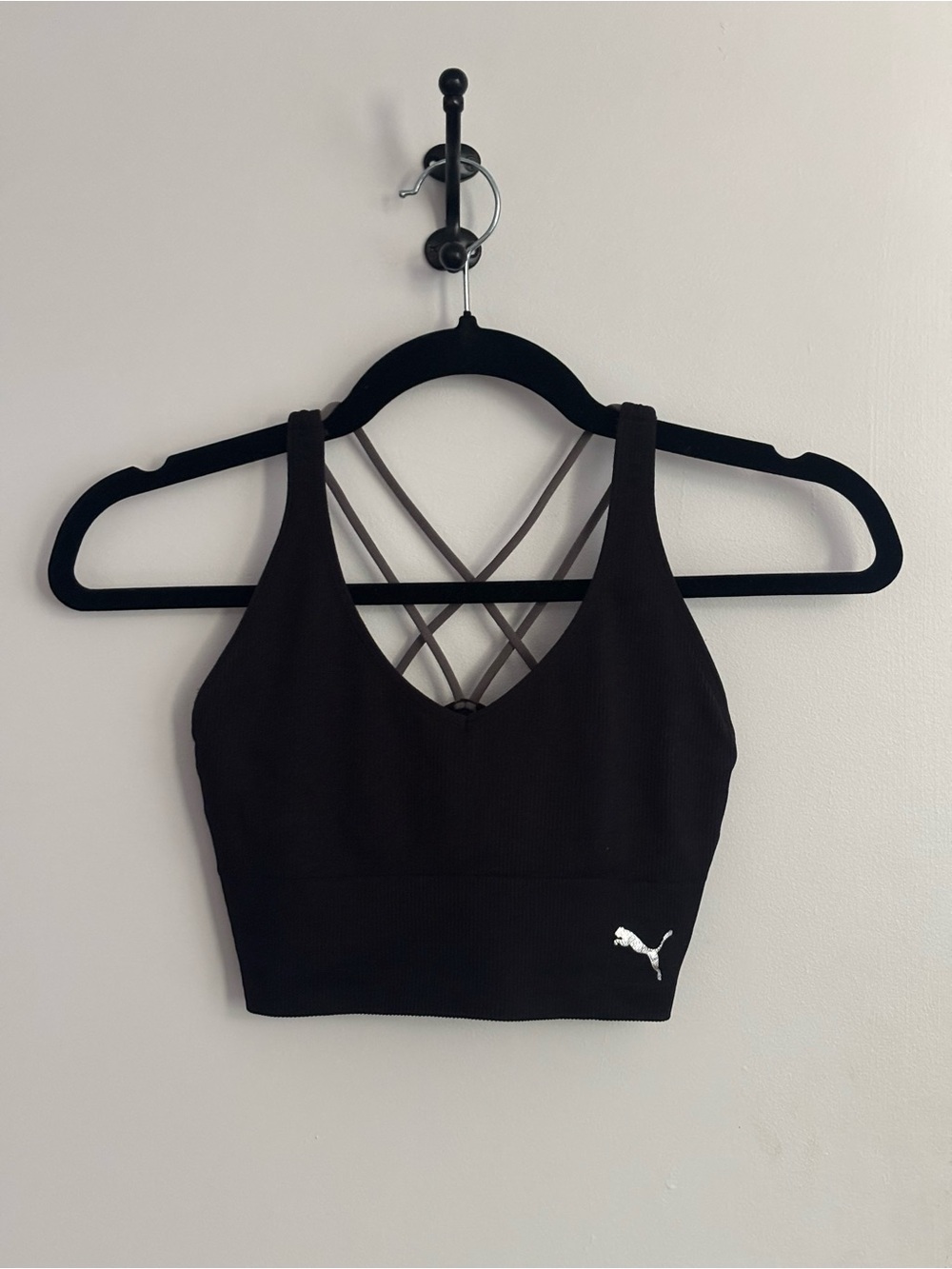 Puma Black Crisscross Sports Bralette